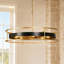 Grand lustre cylindrique à 8 lumières à roulettes