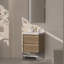 Meuble-lavabo moderne 24 po avec comptoir et lavabo en pierre reconstituée