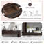 Console / canapé avec tiroirs de rangement et tablette inférieure pour le vestibule-1654849963
