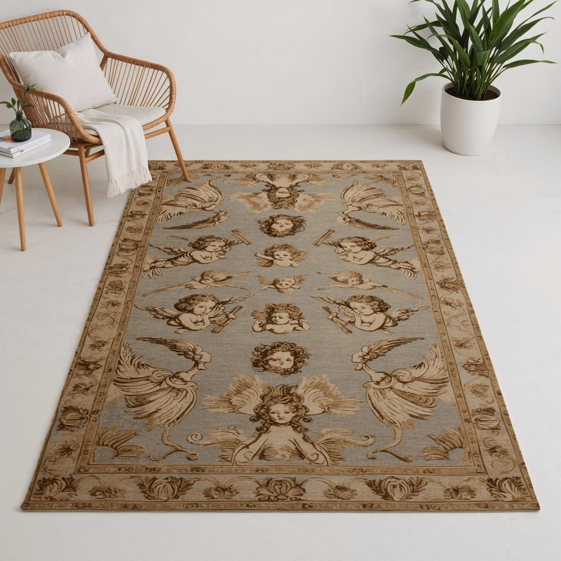 Tapis d'intérieur et d'extérieur brun français, Rectangulaire 3 pi x 5 pi