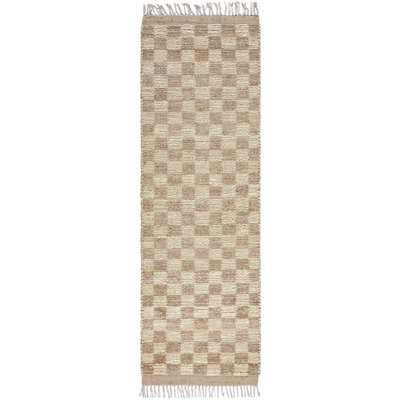 Tali Hand-Woven Checkered Jute Rug