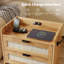 59.9cm W Manufactured Wood Bedside Table-1239542846