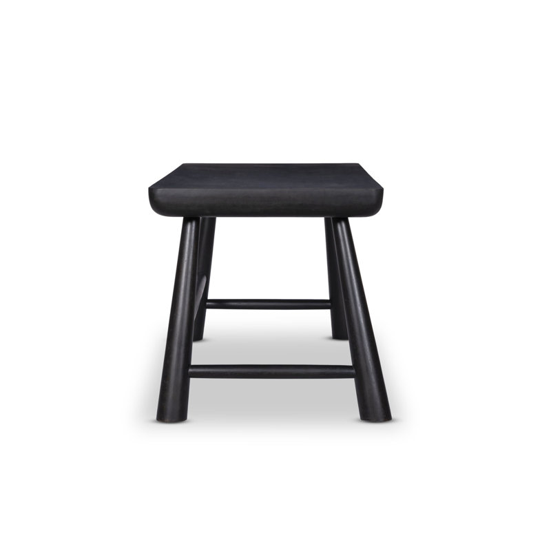 LORIK Solid Wood Writing Desk, Black