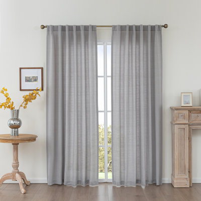 Wulfram Semi-Sheer Cotton Blend Curtain Set