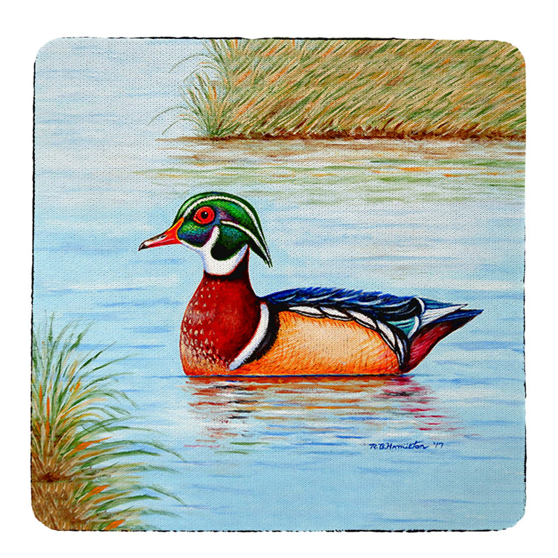 Sous-verre de canard de bois