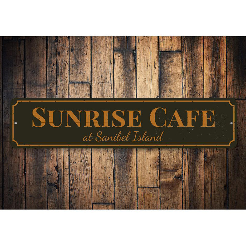 Panneau en aluminium Sunrise Cafe, H 6 po x l 24 po x P 0,06 po, Oui