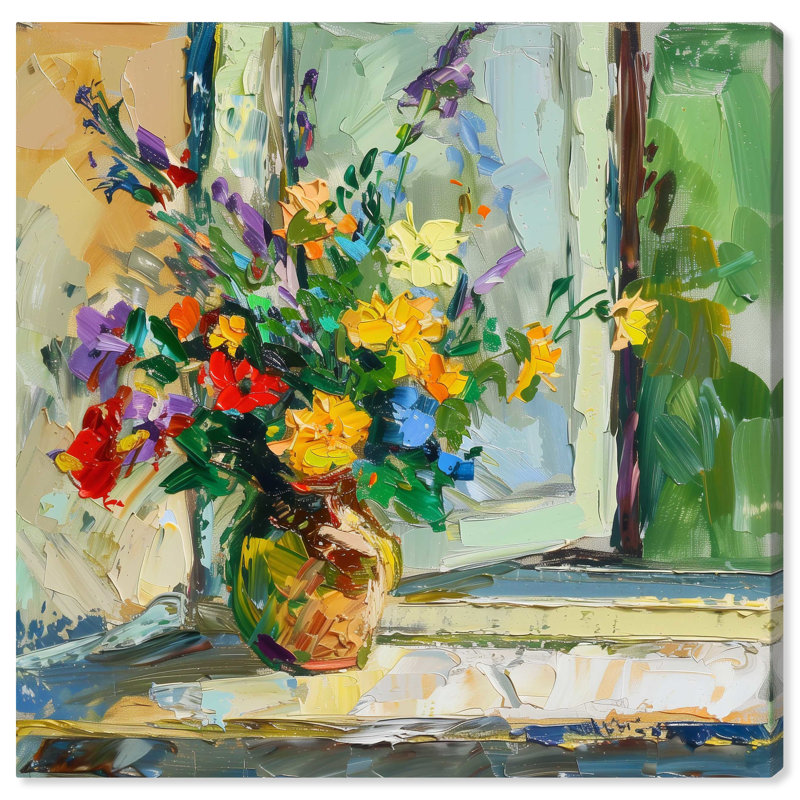 Art Remedy Vase by the Window 12" x 12" Canvas Wall Art