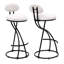 Ensemble de 2 tabourets de bar ronds à imprimé rond pour îlot de cuisine et salle à manger avec tabourets de comptoir et chaises-559228183