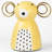 Handcrafted Papier-Mache Winter Bear Figurine, Yellow