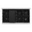 Autoportant ZLINE 48 po avec 8 brûleurs en acier inoxydable-69546764