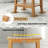 20'' Non-slip Shower Bench w/ Storage Shelf Curved Top & Adjustable Foot Pads