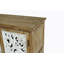Armoire décorative avec 4 portes, armoire buffet avec rangement Farmhouse, crédence moderne avec portes florales sculptées en bois