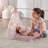Starlights LED Canopy Metal Doll Bed with Bedding - Pink