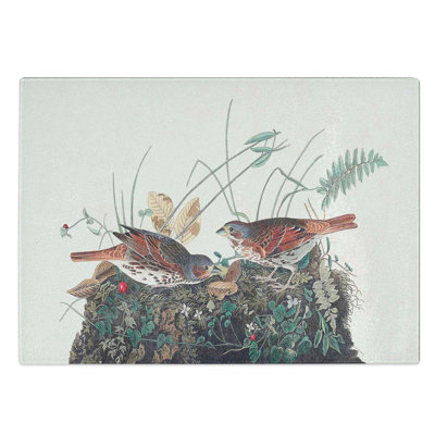 Glass Fox-Coloured Sparrow by John James Audubon Chopping Board