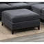 Chaise chenille en tissu - couleur frêne, contemporain, salon rectangulaire modulaire gris chenille, aspect classique,