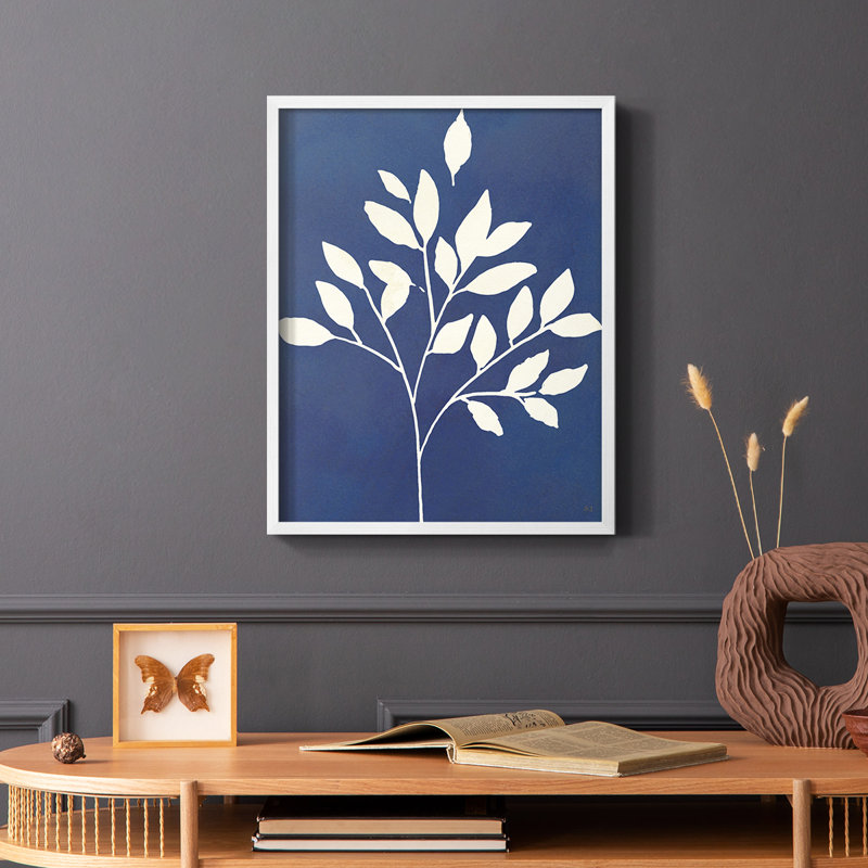 Night Sky Silhouette I Framed Print - Solid Wood, 14" H x 11" W, White