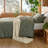 Cozy Winter Collection Bedsure 5 Pieces Cotton Comforter Set with Cotton Waffle Throw Blanket-110189441-110189434
