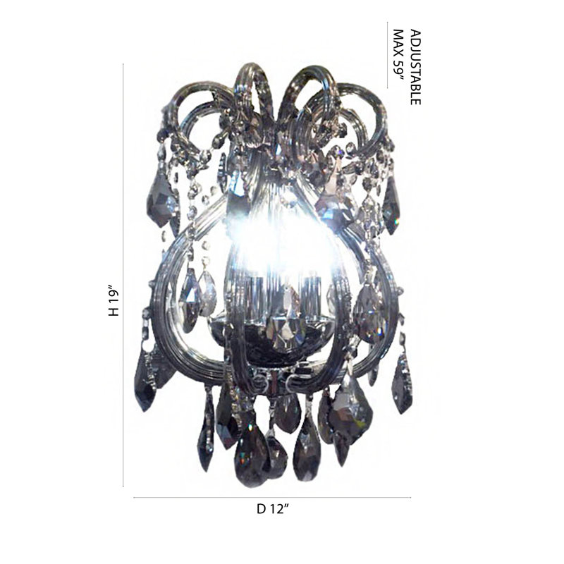 Lustre en cristal 3 lumières Audra