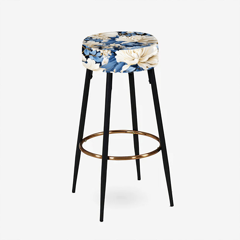 Ensemble de 2 tabourets de bar Blue Vintage Romance