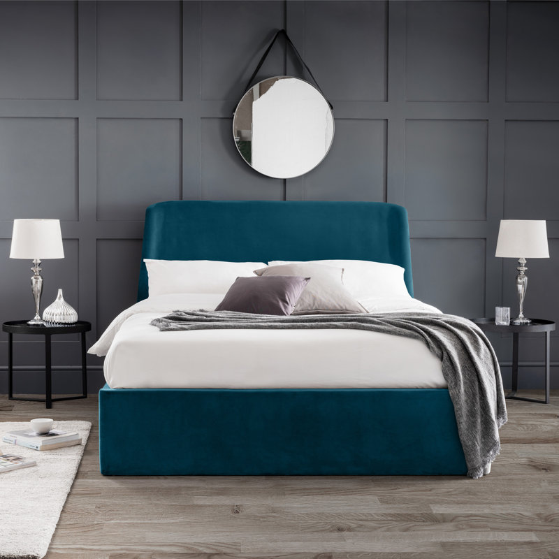 Foehr Upholstered Storage Bed, Kingsize (5'), Grey