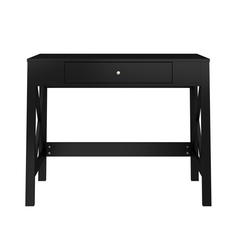 Halleli Writing Desk - Modern Desk with X-Pattern Legs and Drawer Storage