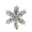 Stunning 30 Inch Flocked Needle Pine Mix Snowflake With Warm White LED Lights