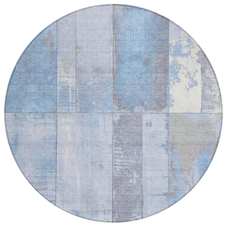 Machine Washable Indoor/Outdoor Xhevrie Sky Rug
