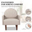 Fauteuil décoratif en cuir de polyuréthane Aurelia l 29,53 po x P 26,38 po x H 34,65 po Aurelia