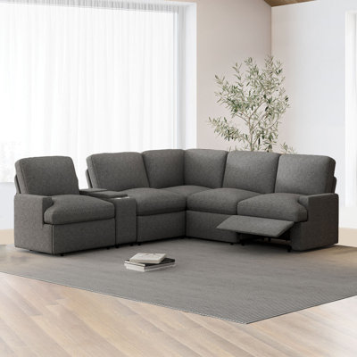 Canapé modulaire inclinable électrique de cinéma maison de 104 po avec canapé inclinable avec boîte de rangement, porte-gobelets, ports USB et prise de courant pour le salon