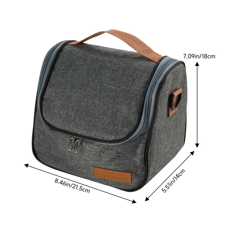 Portable Insulated Lunch Bag, Grey