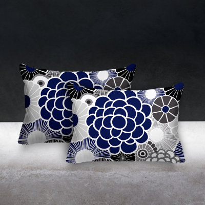 Floral Indoor/Outdoor Lumbar Pillow