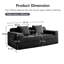 Canapé modulaire à 2 places sans siège, canapé modulaire Cloud avec assise profonde et canapé modulaire moderne à 2 places avec coussins décoratifs-1068652771