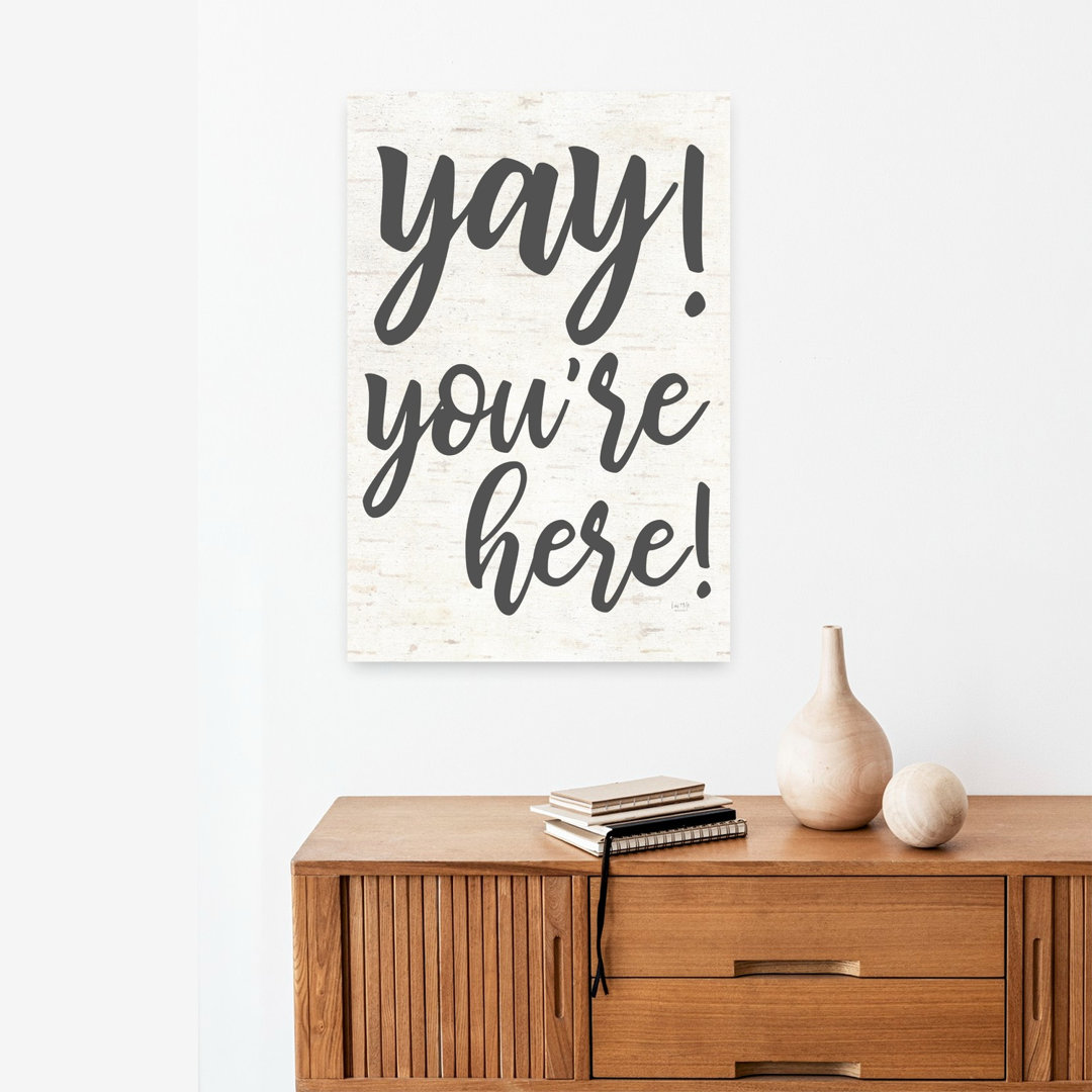 Yay You'Re Here Abstract Contemporary Wall Art Print