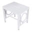 Table d'appoint d'extérieur en aluminium blanc 16 po