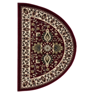 Tapis rouge tissé à la machine Fanchon