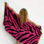 Zebra Print Pink Large Beach Towel
