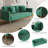Plush Beige Velvet Convertible Sofa Bed With Decorative Nail Heads-110365844