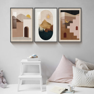 " Boho Artwork " 3 - Pieces