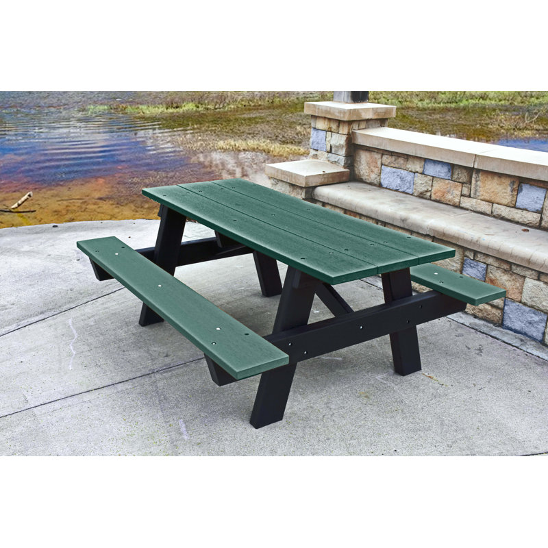 Montelongo A-Frame Picnic Table, 6', None, Green