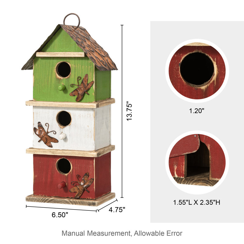 Jaquelyne 14 in x 7 in x 5 in Birdhouse
