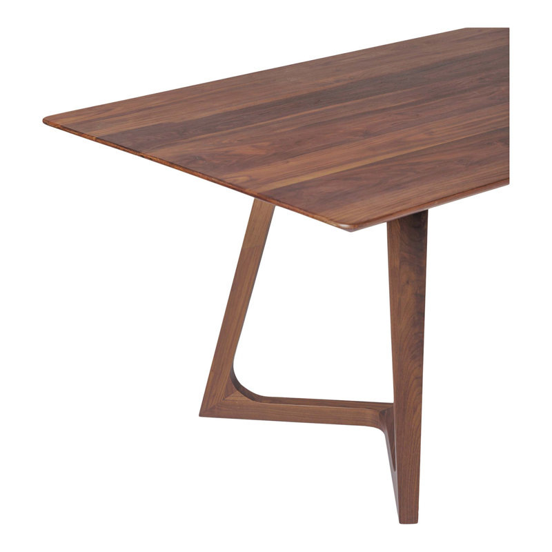 Mid-Century Solid Walnut Dining Table