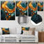 Or et vert topaze agate granit I - impression abstraite d'art mural en métal-1410263902