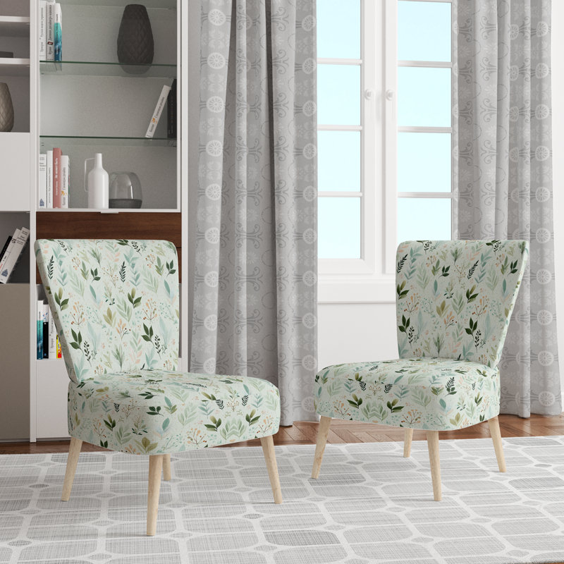 Chaise rembourrée Modern - Chaise d'appoint Calm Botanical Garden, Chaise d'appoint sans accoudoirs