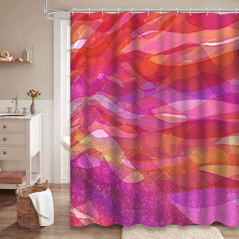 Rideau de douche vibrant avec 12 crochets, L 72 po x l 78 po