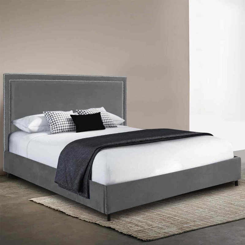 Upholstered Bed, Single (3'), Grey