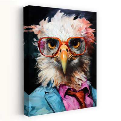 Dapper Eagle Portrait Modern Contemporary Bird Eagle Portrait Wall Art