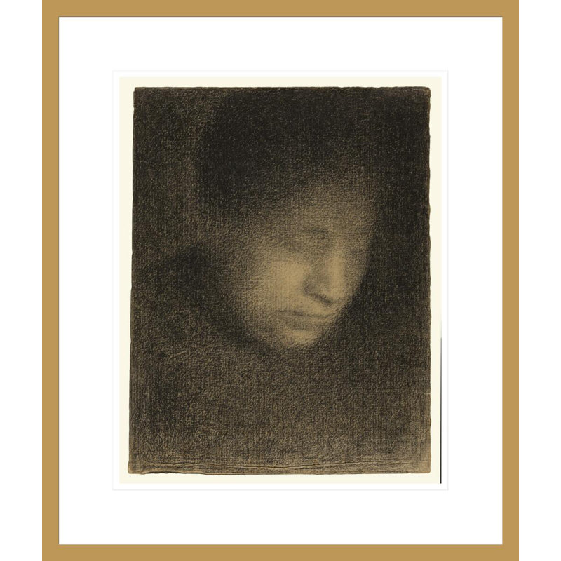 «Madame Seurat the Artist's Mother» par Georges Seurat, impression giclée encadrée, H 20,89 po x l 17,75 po
