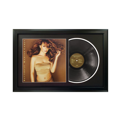 Disque vinyle encadré Mariah Carey "Butterfly" avec passe-partout noir