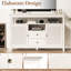 Armoire de rangement, buffet de cuisine de 52,8 po avec tablettes réglables