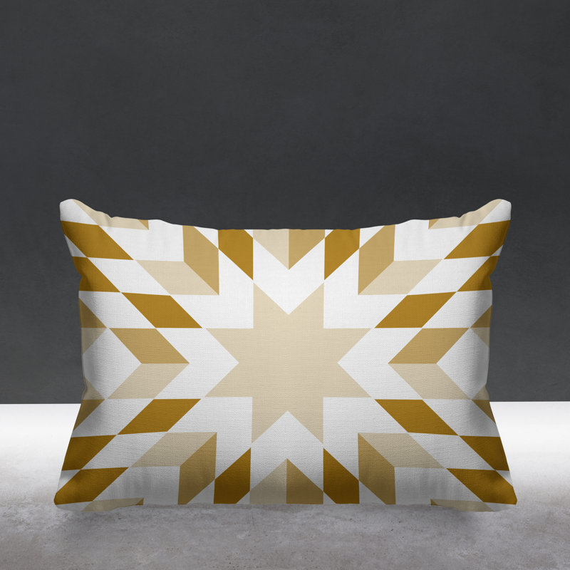 Coussin décoratif intérieur / extérieur Saki Country, Jaune